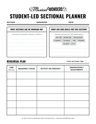 Preview for A Quick-Start Guide to Student-Led Sectionals
