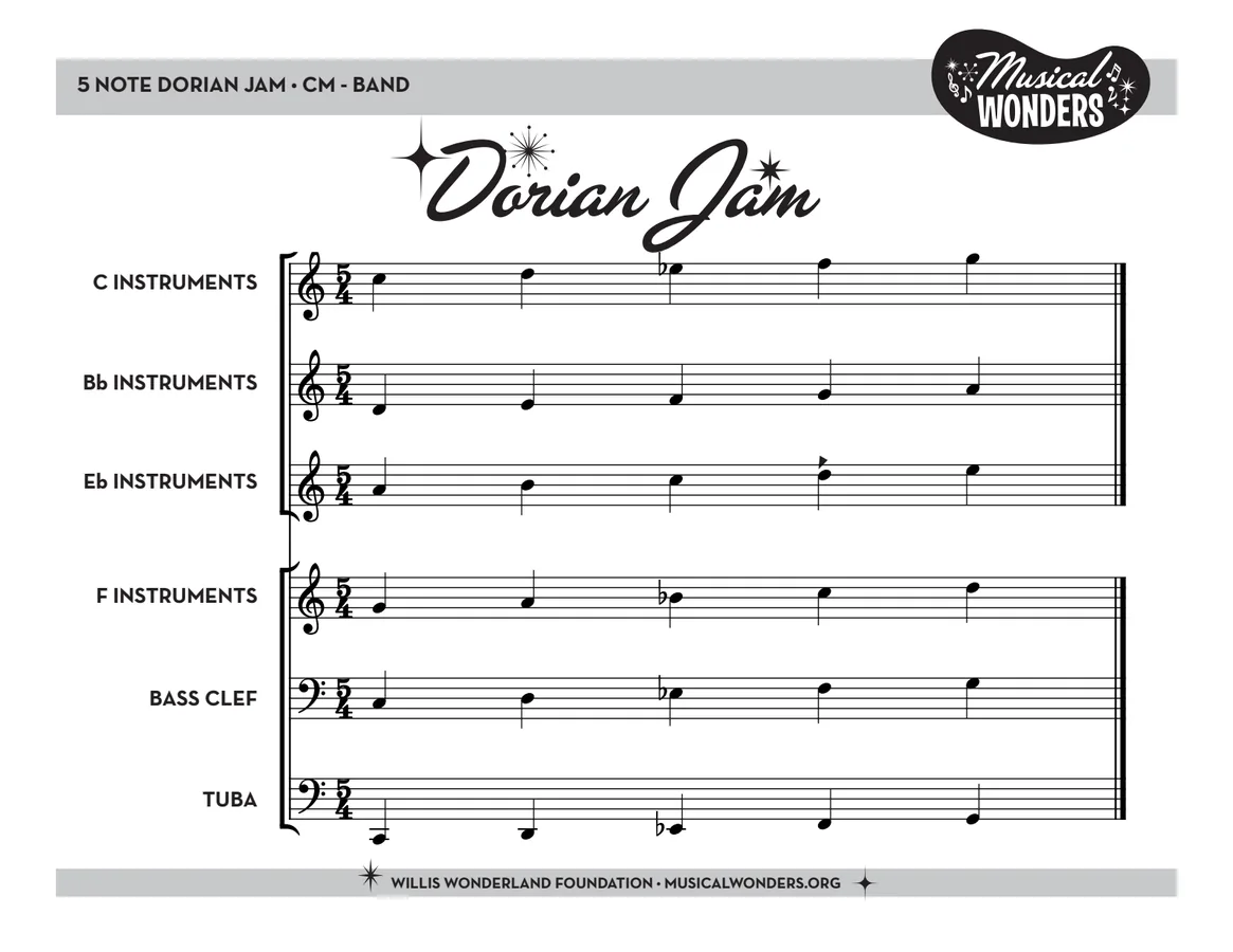 Preview of Band Handout