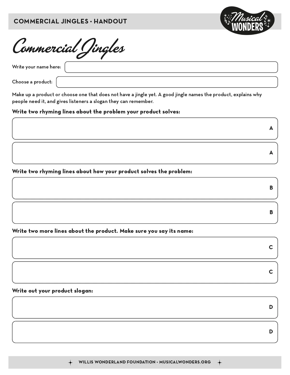Preview of Commercial Jingles