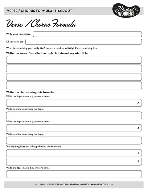 Preview image for Verse / Chorus Songwriting
